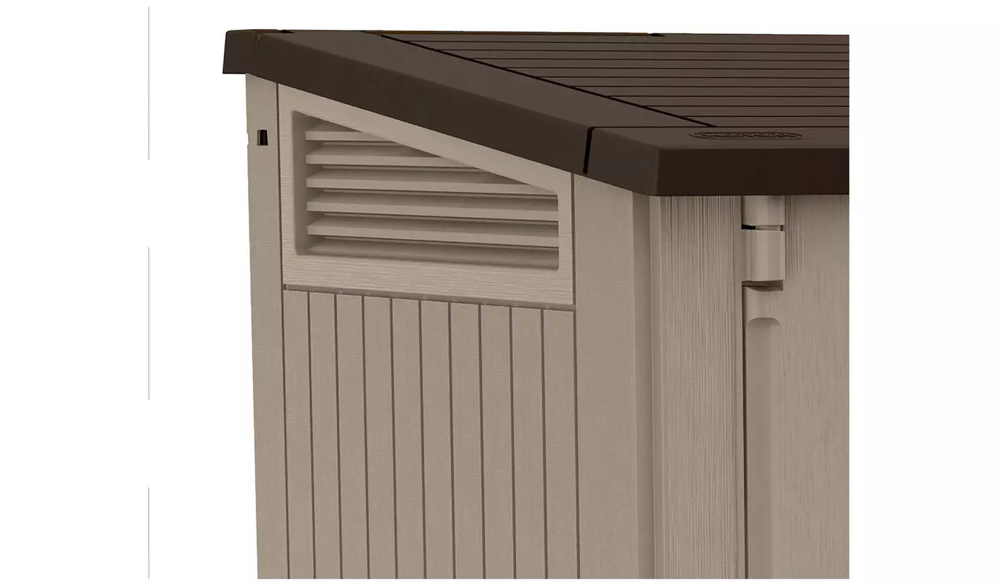 Keter Store It Out Midi 880L Garden Storage Box -Beige/Brown